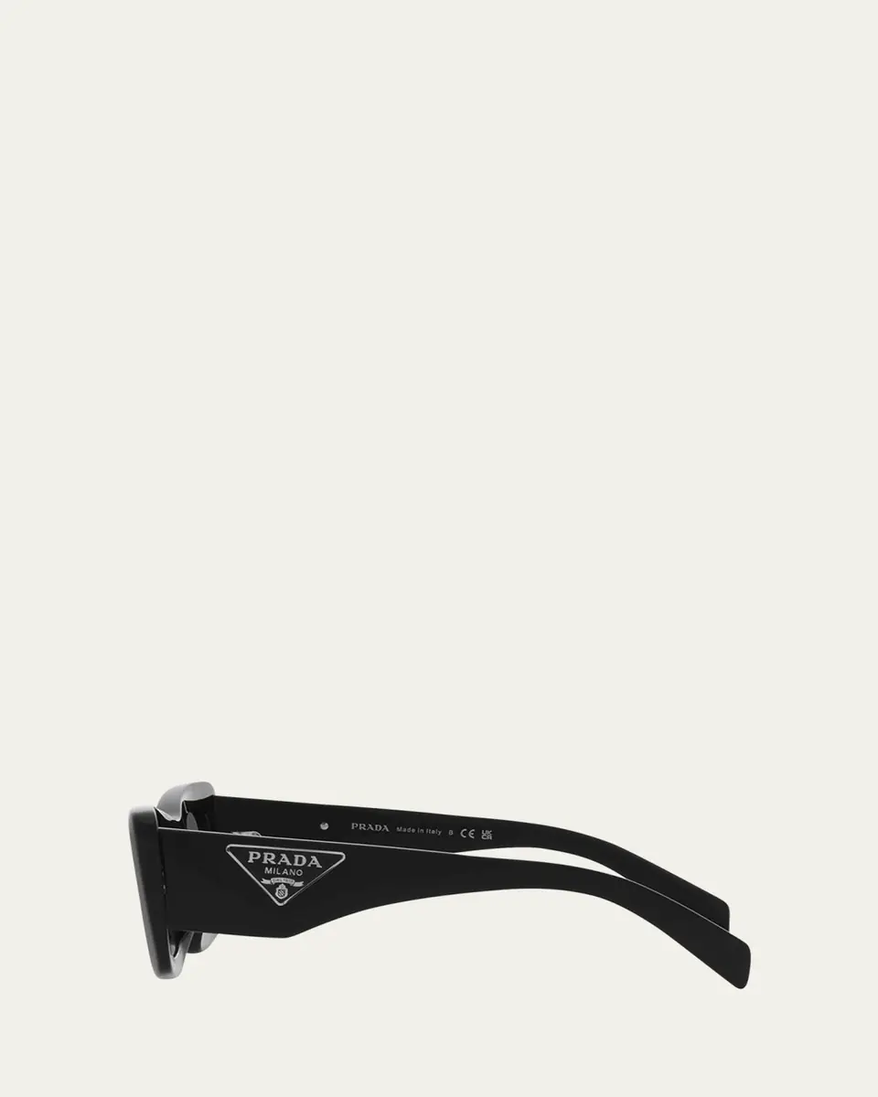 Prada Rectangular Marble Acetate Cat-Eye Sunglasses | Thumbnail 3