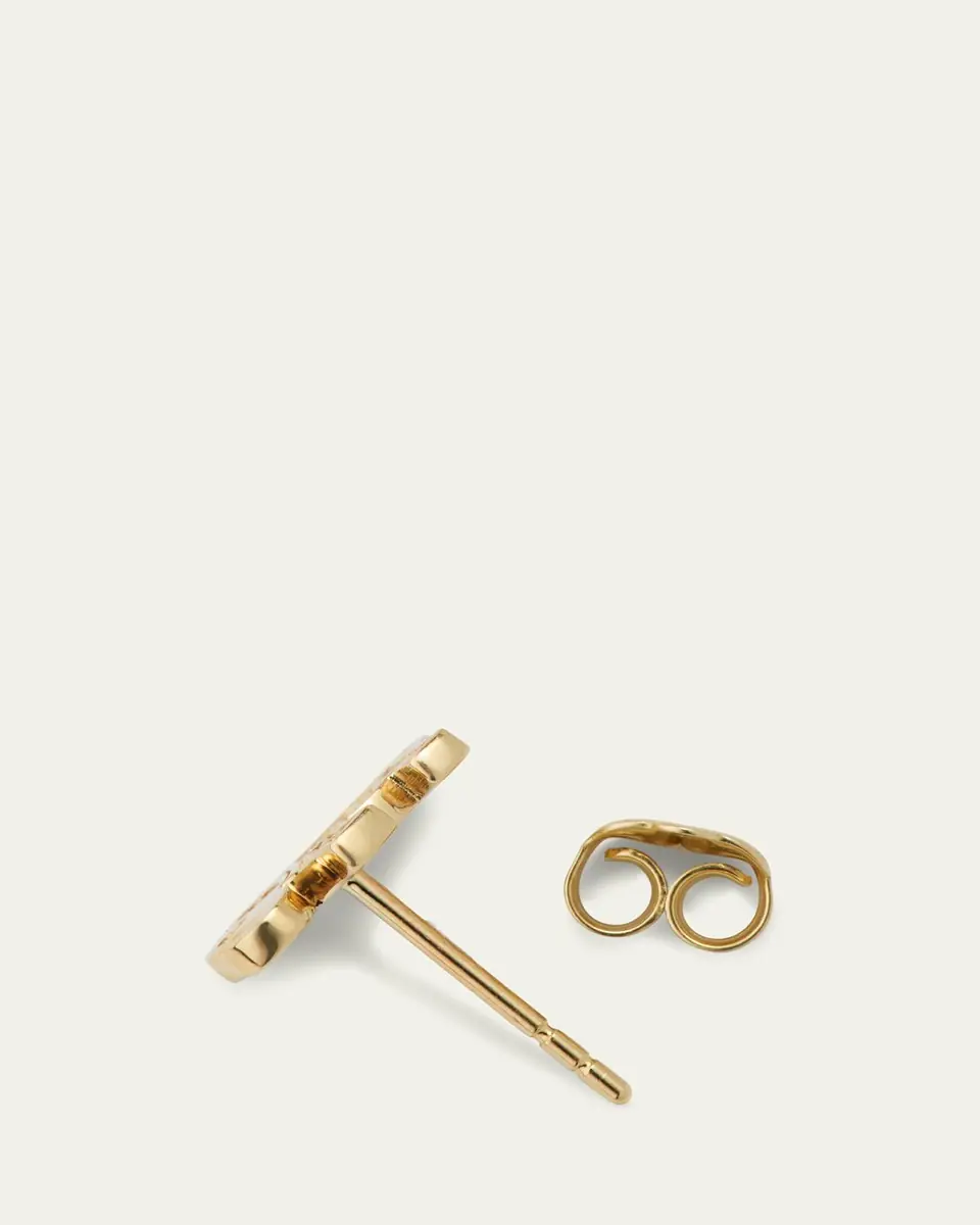 Sydney Evan 14K Gold and Diamond Pave Elephant Single Stud Earring, Left | Thumbnail 4
