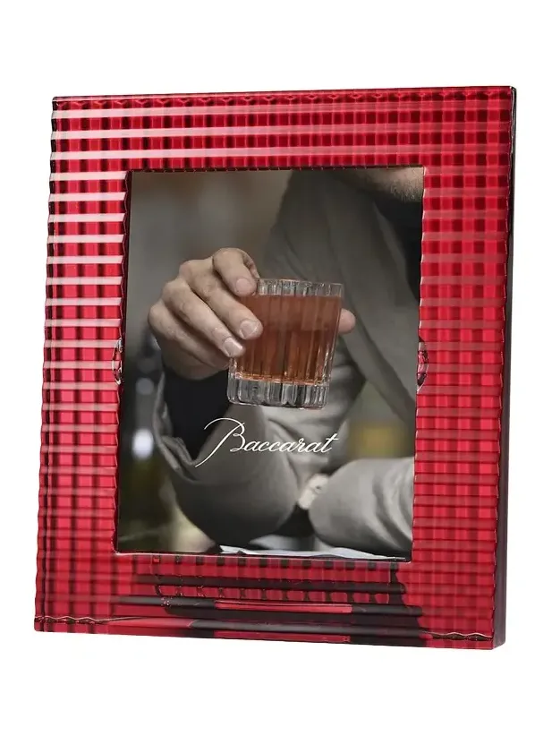 Baccarat Eye Red Crystal Frame, 5" x 7"