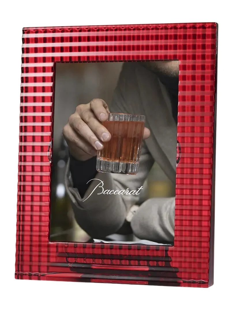 Baccarat Eye Red Crystal Frame, 5" x 7"