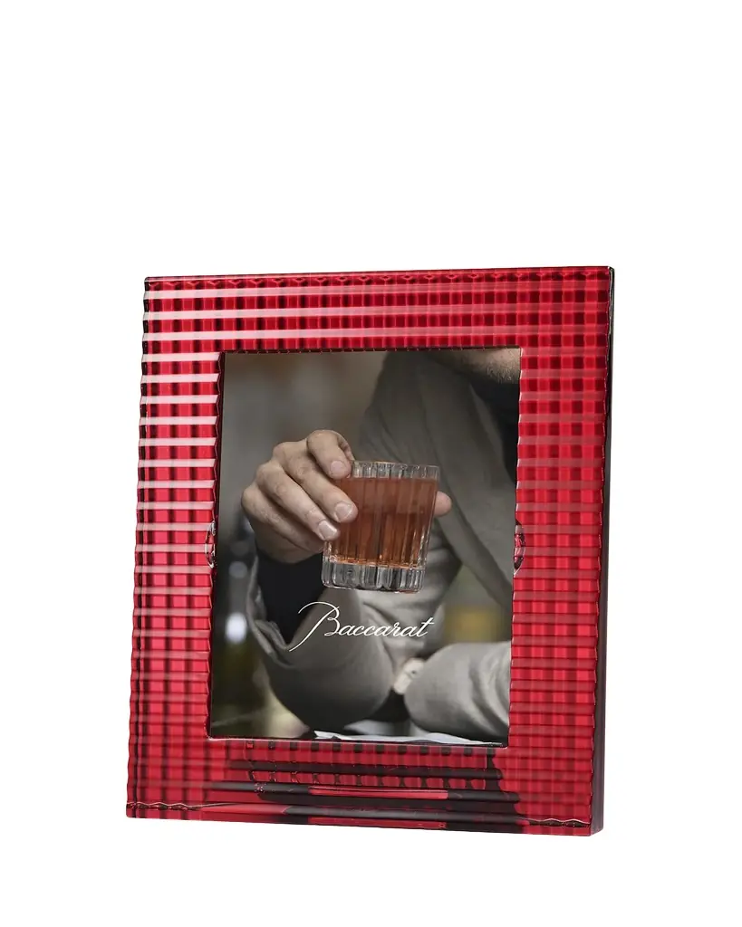 Baccarat Eye Red Crystal Frame, 5" x 7"