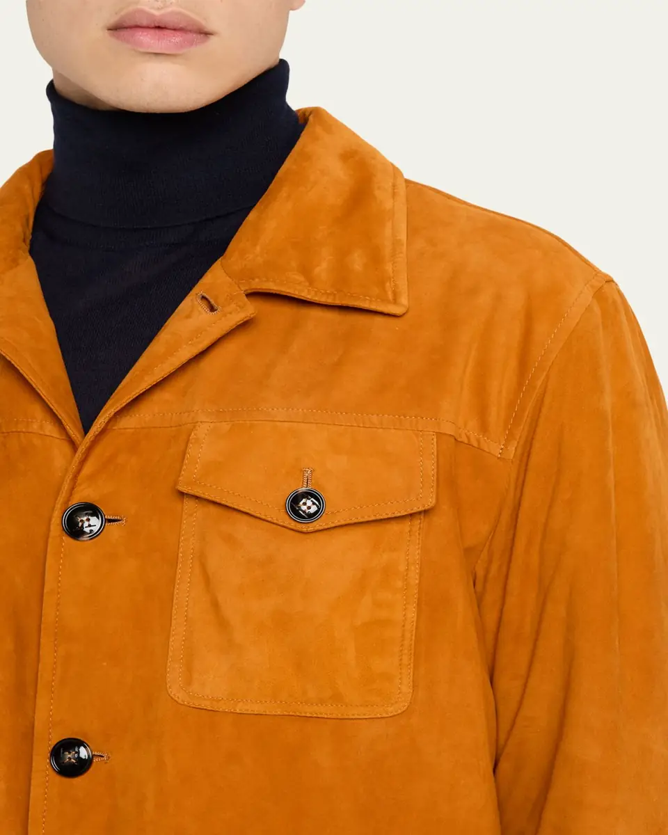Kiton Men's Suede Jacket | Thumbnail 5