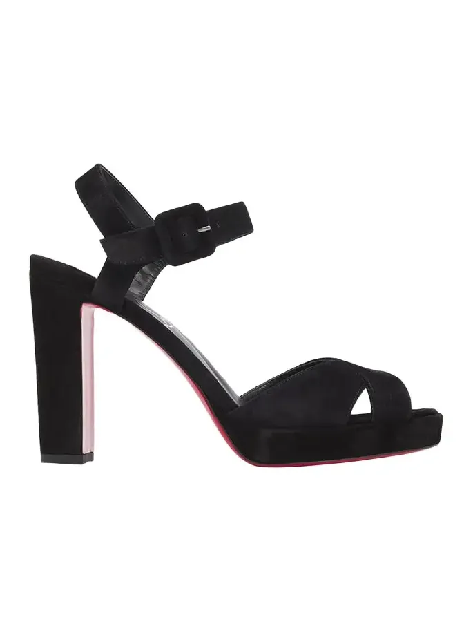 100mm Cora Suede Platform Sandals