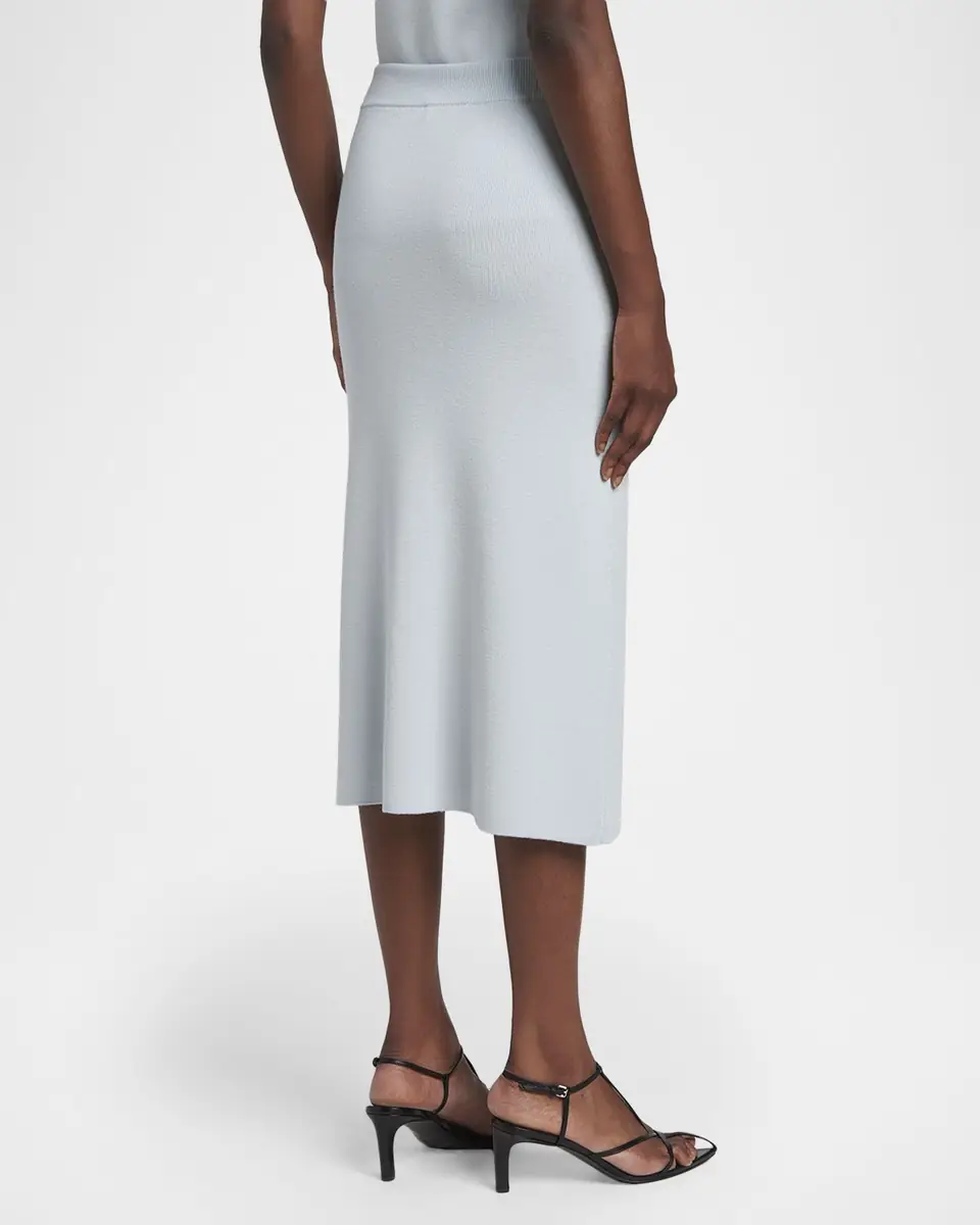 Jil Sander Button-Hem Wool Knit Midi Skirt | Thumbnail 7