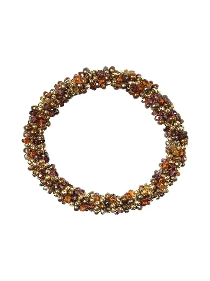 14K Yellow Gold Garnet and Sapphire Ena Bracelet