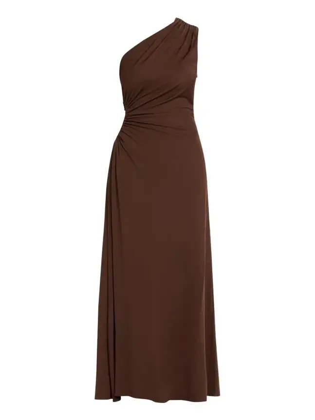 Crepe Viscose Jersey One-Shoulder Dress