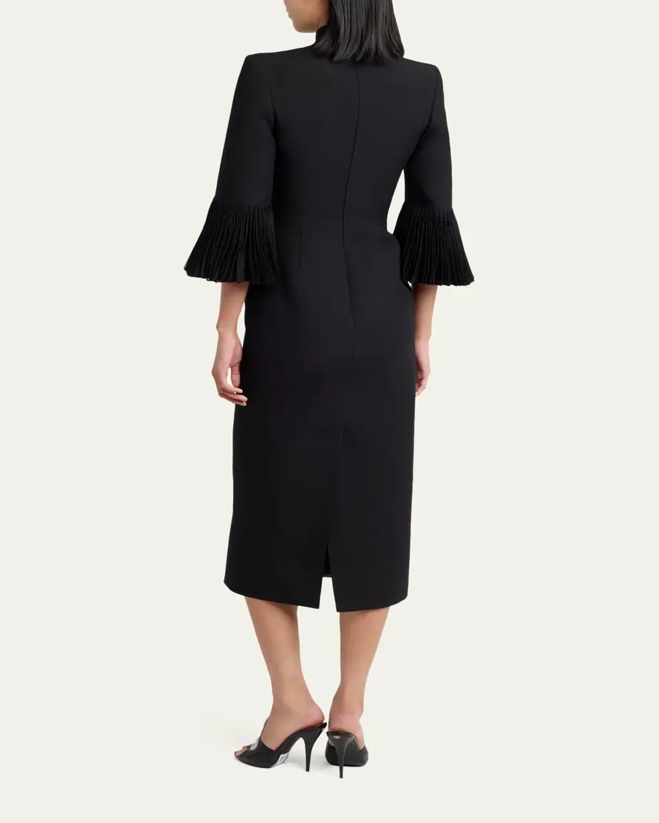 Valentino Garavani Embellished High-Collar Midi Dress | Thumbnail 3 Valentino Garavani Embellished High-Collar Midi Dress | Thumbnail 3