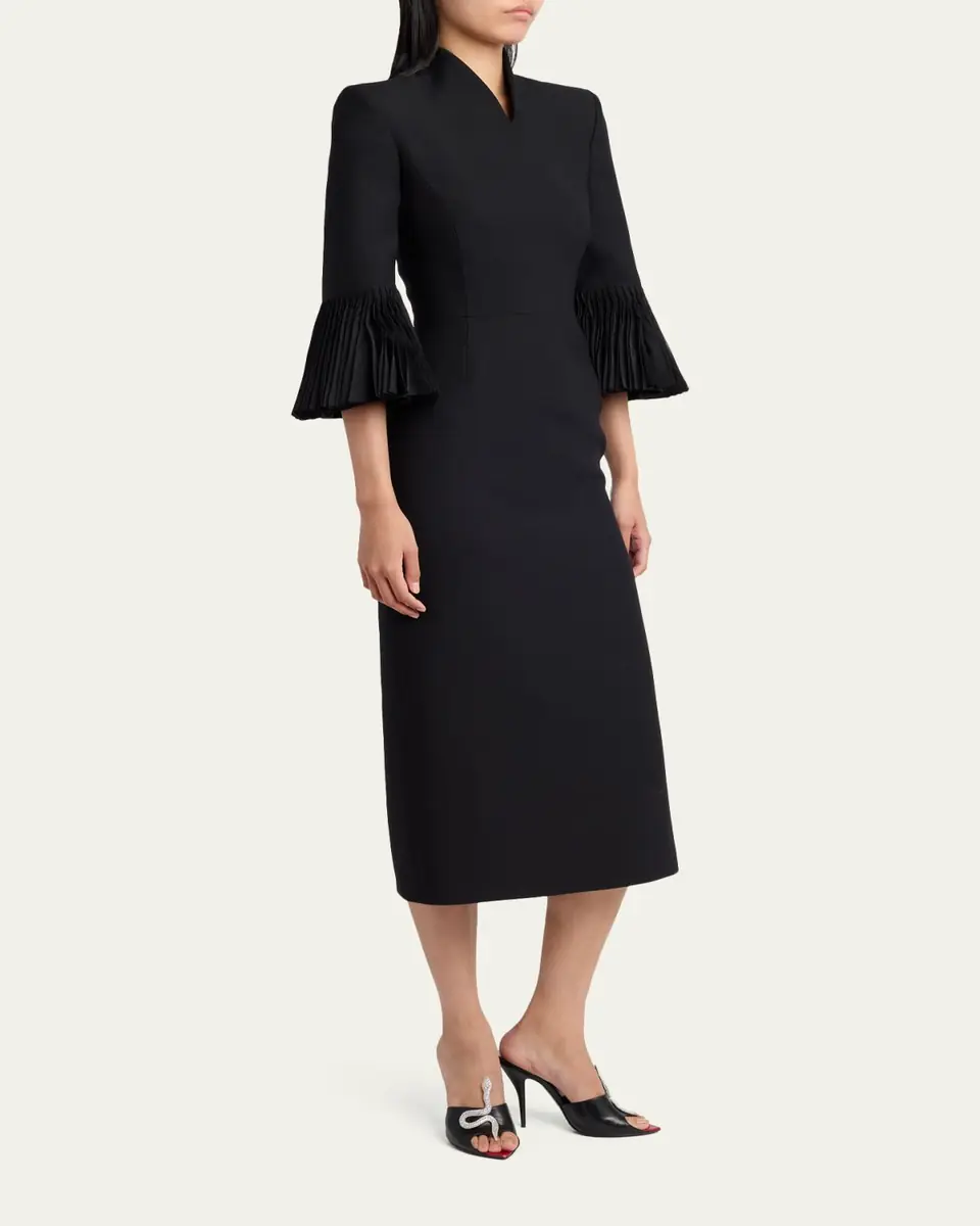 Valentino Garavani Embellished High-Collar Midi Dress | Thumbnail 4 Valentino Garavani Embellished High-Collar Midi Dress | Thumbnail 4
