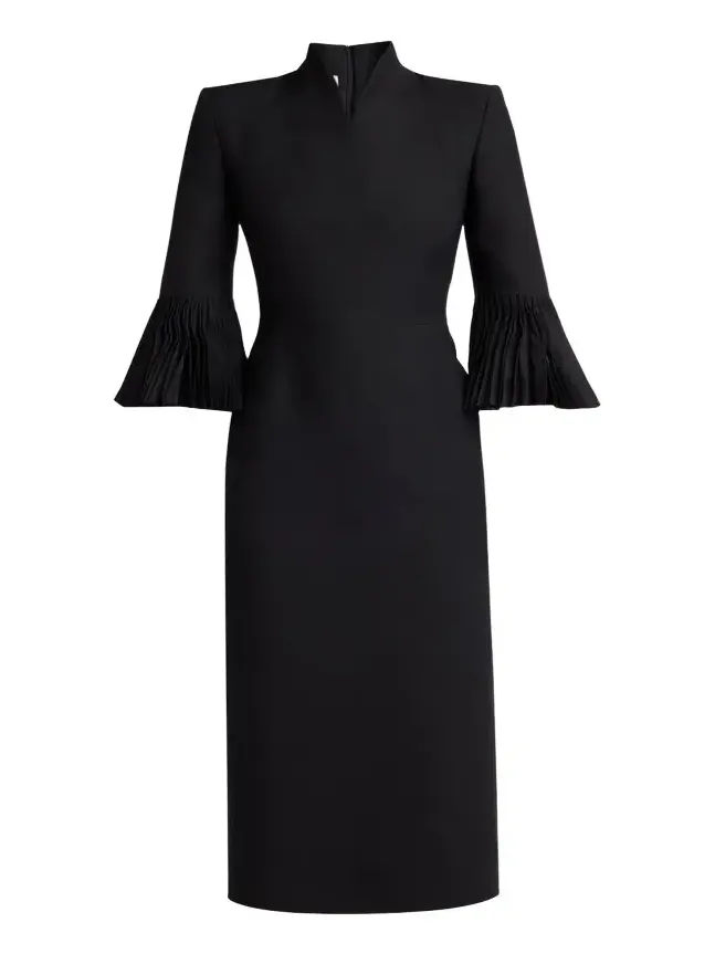 Embellished High-Collar Midi Dress Embellished High-Collar Midi Dress