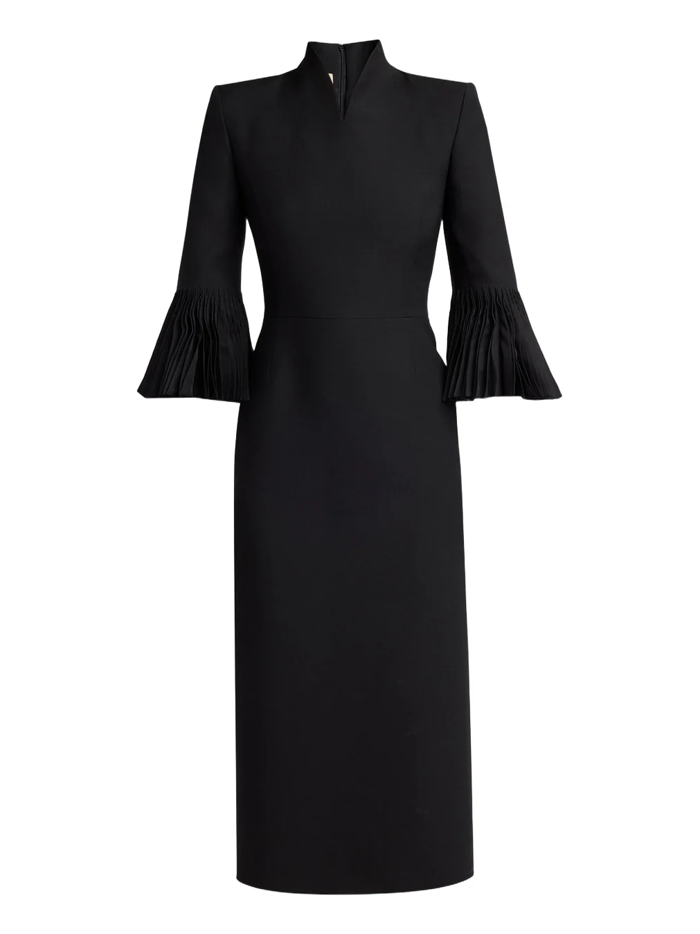 Valentino Garavani Embellished High-Collar Midi Dress