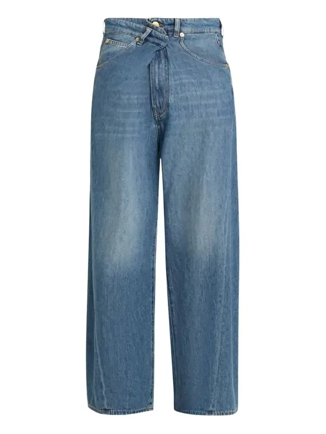 Ines Fold-Over Wide-Leg Jeans Ines Fold-Over Wide-Leg Jeans