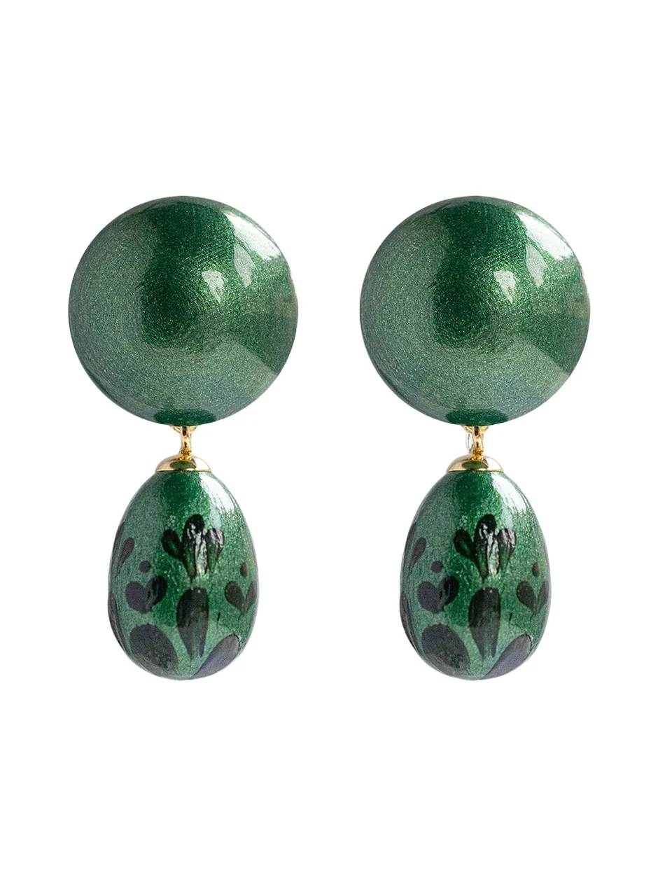 Saulé Calista Earrings in Temple Jade