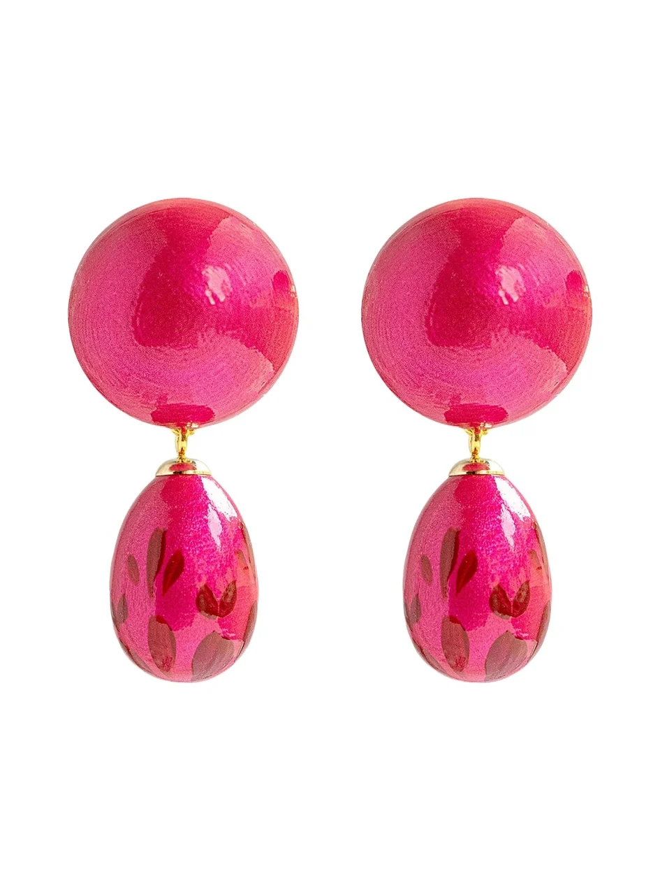 Saulé Calista Earrings in Rosso Divine