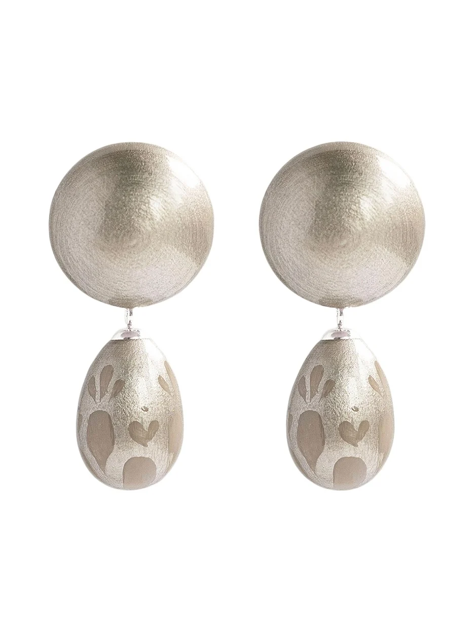 Saulé Calista Earrings in Platinum Glow