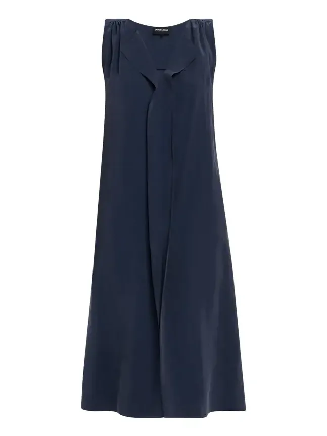 Technical Silk Sleeveless Midi Shirtdress Technical Silk Sleeveless Midi Shirtdress