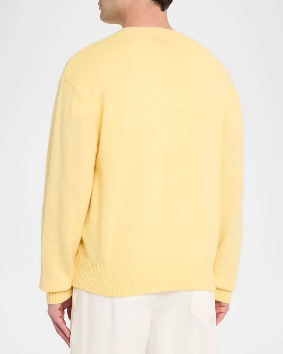 OFFICINE GÉNÉRALE Men's V-Neck Wool Sweater | Thumbnail 7 OFFICINE GÉNÉRALE Men's V-Neck Wool Sweater | Thumbnail 7