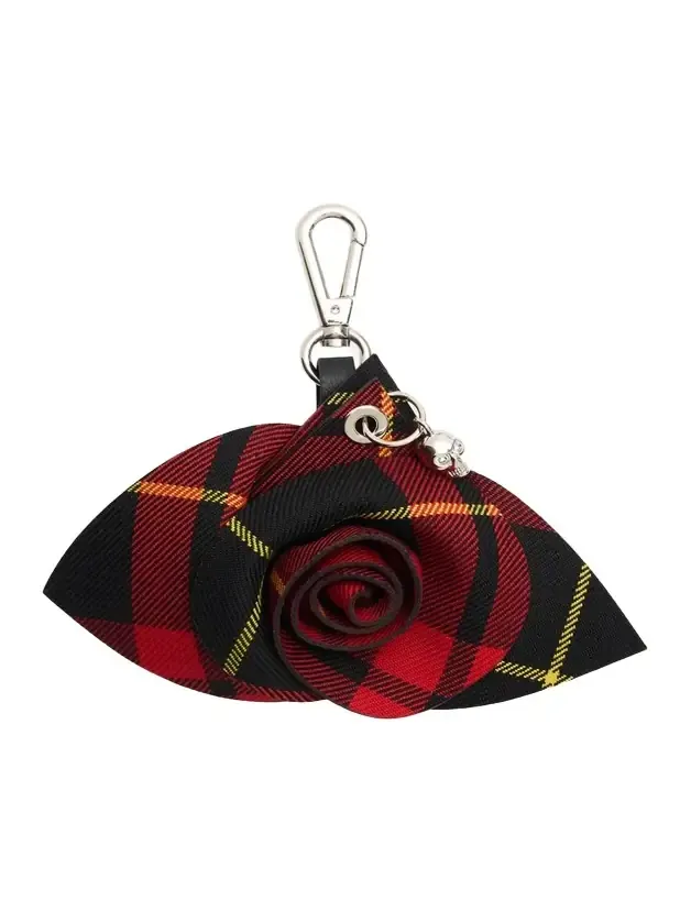 Rose Tartan Bag Charm