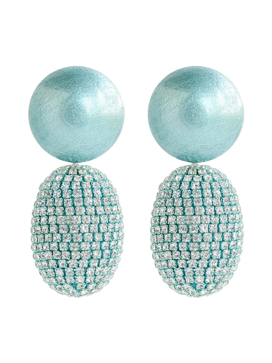 Selena Clip-On Earrings in Azure Dream