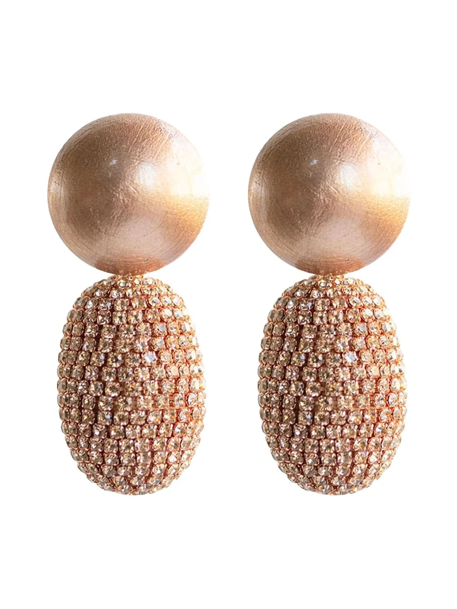 Saulé Selena Clip-On Earrings in Peach Sorbet