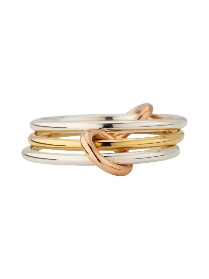 Solarium MX Silver and Gold 3-Link Ring