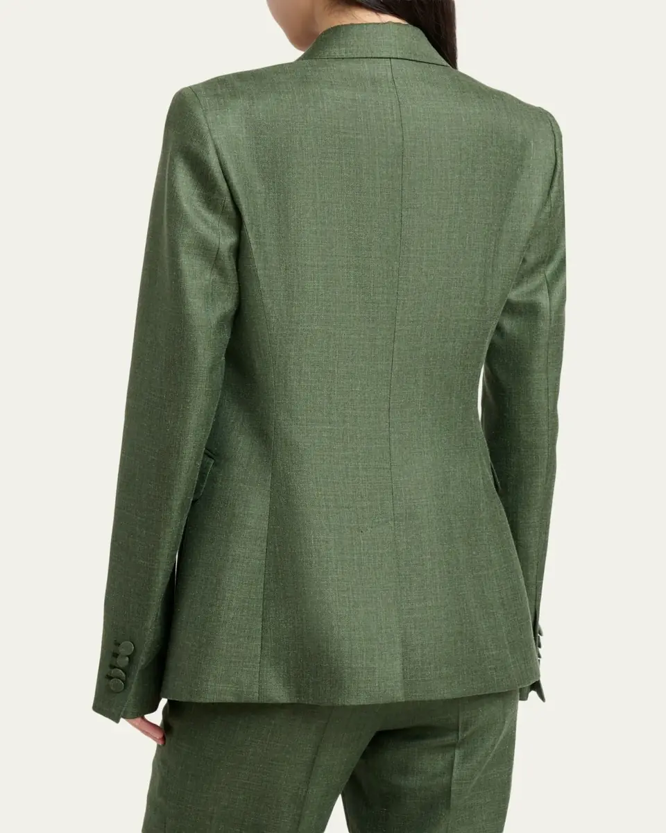 Gabriela Hearst Angela Double-Breasted Wool-Linen Blazer Jacket | Thumbnail 3 Gabriela Hearst Angela Double-Breasted Wool-Linen Blazer Jacket | Thumbnail 3