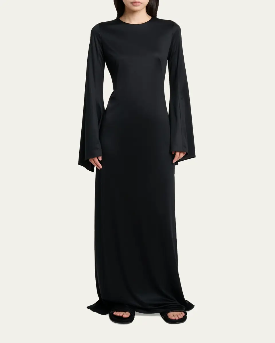 Gabriela Hearst Imara Silk Bell-Sleeve Maxi Dress | Thumbnail 2