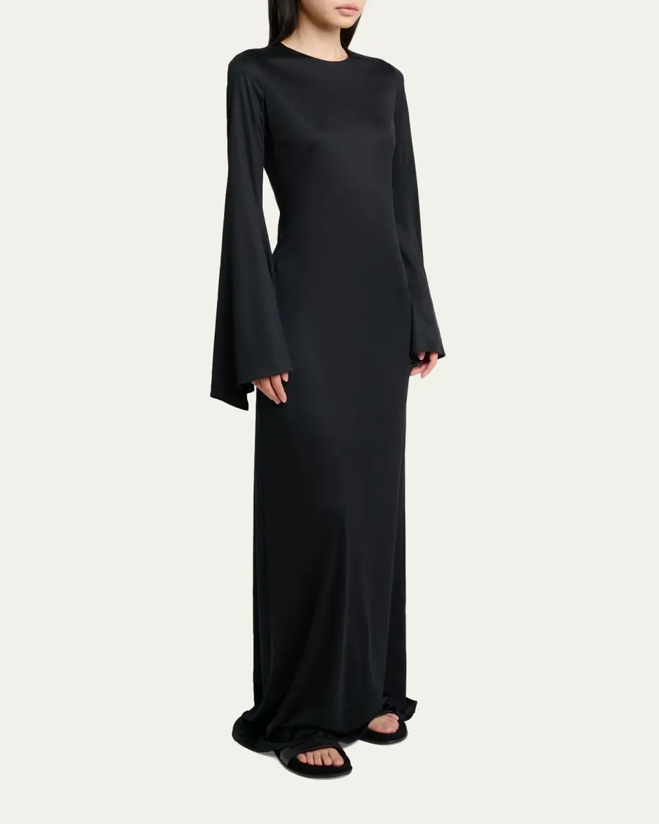 Gabriela Hearst Imara Silk Bell-Sleeve Maxi Dress | Thumbnail 4