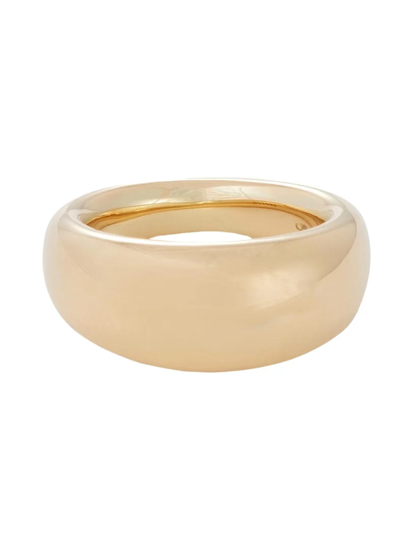 18K Yellow Gold Dome Ring, 10mm
