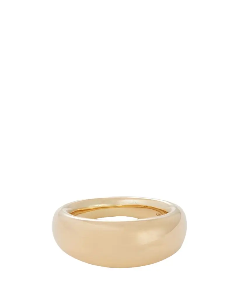 18K Yellow Gold Dome Ring, 10mm