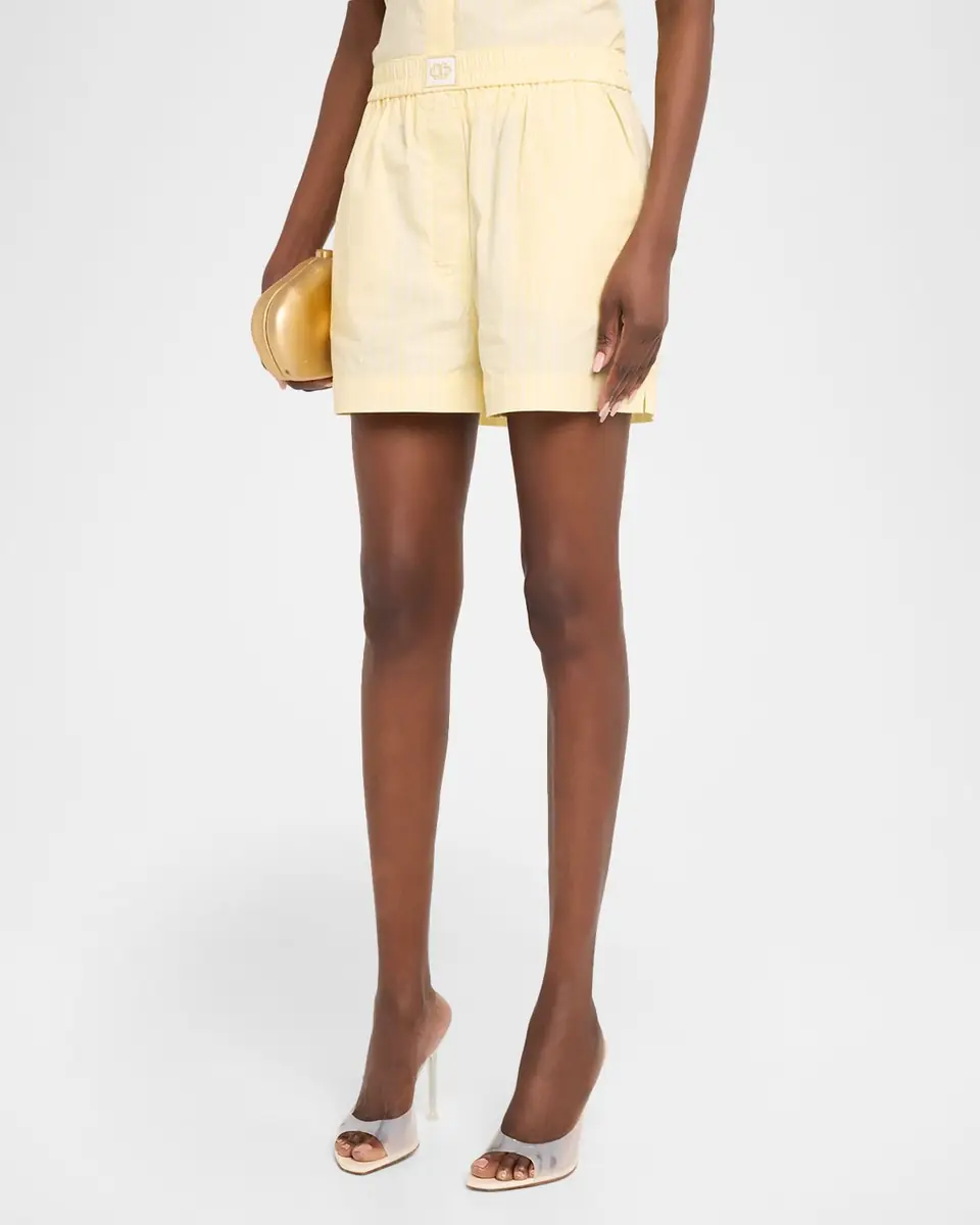 Simkhai Sarah Stripe Cotton Boxer Shorts | Thumbnail 8