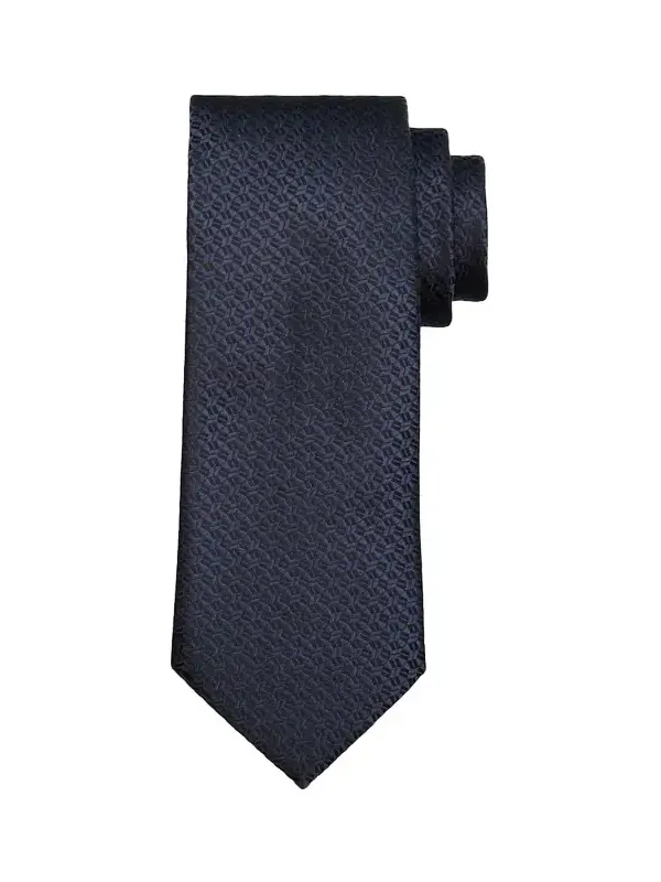 Zegna Men's Tonal Geometric Jacquard Silk Tie