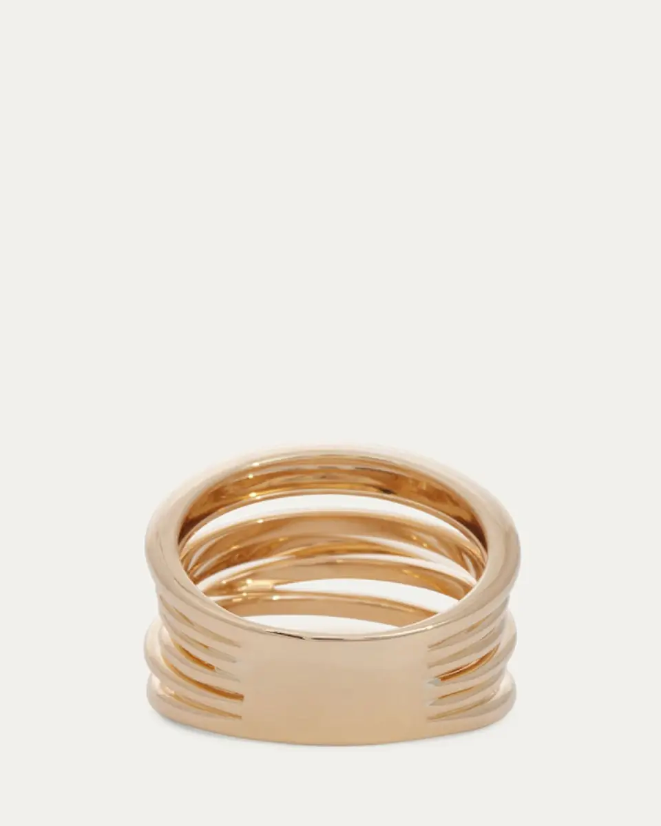 SIDNEY GARBER 18K Yellow Gold Scribble Band Ring with Polished Finish | Thumbnail 3