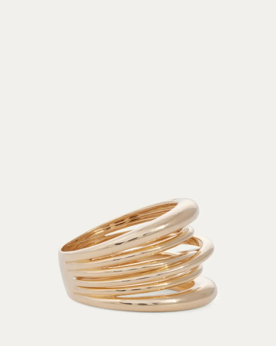SIDNEY GARBER 18K Yellow Gold Scribble Band Ring with Polished Finish | Thumbnail 4