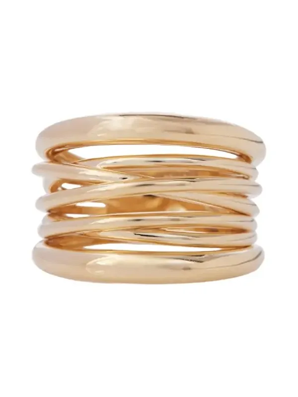 18K Yellow Gold Scribble Band Ring with Polished Finish 18K Yellow Gold Scribble Band Ring with Polished Finish