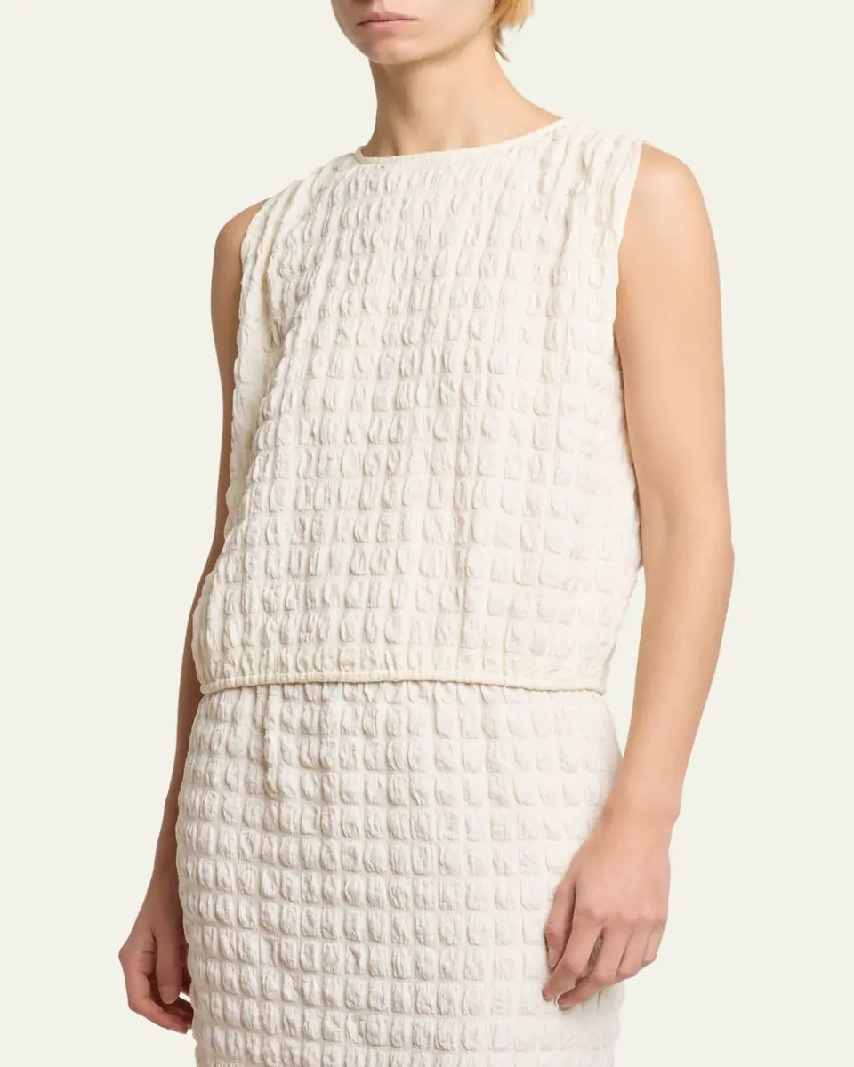 Proenza Schouler White Label Bradley Textured Crewneck Top | Thumbnail 4 Proenza Schouler White Label Bradley Textured Crewneck Top | Thumbnail 4