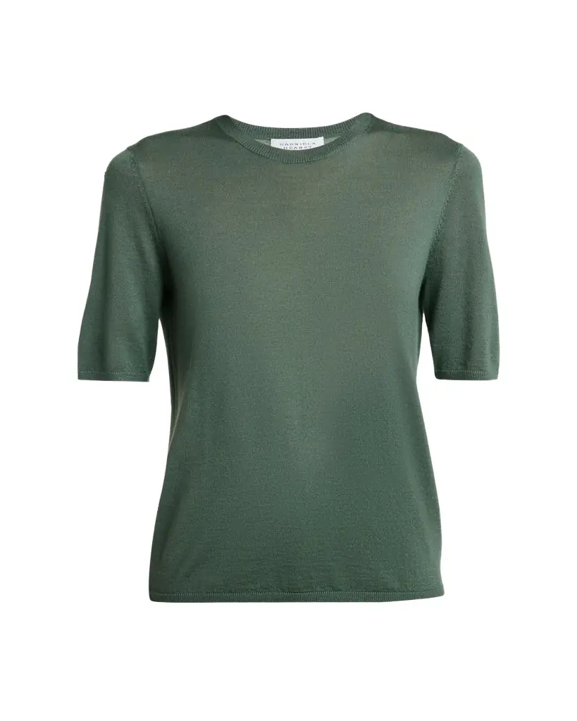 Gabriela Hearst Chryse Cashmere-Silk Short-Sleeve Sweater | Image 1 Gabriela Hearst Chryse Cashmere-Silk Short-Sleeve Sweater | Image 1