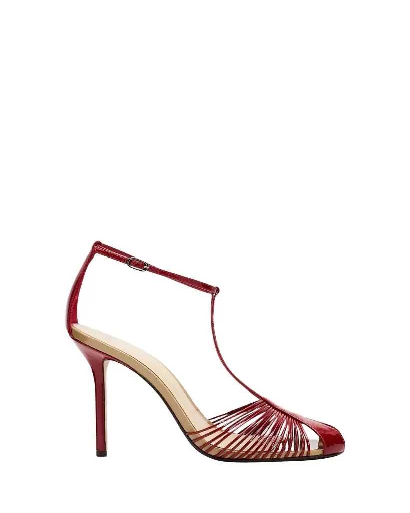 Alexandre Birman 100mm Serena Leather T-Strap Sandals | Image 1 Alexandre Birman 100mm Serena Leather T-Strap Sandals | Image 1