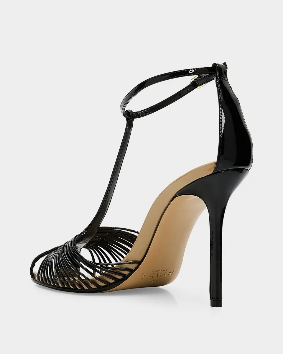 Alexandre Birman 100mm Serena Leather T-Strap Sandals | Thumbnail 8