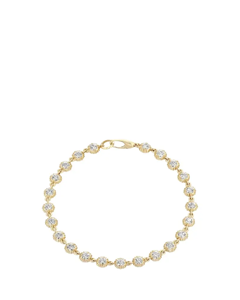 Lizzie Mandler Fine Jewelry Fluted Round Button Tennis Bracelet with Diamonds | Image 1 Lizzie Mandler Fine Jewelry Fluted Round Button Tennis Bracelet with Diamonds | Image 1