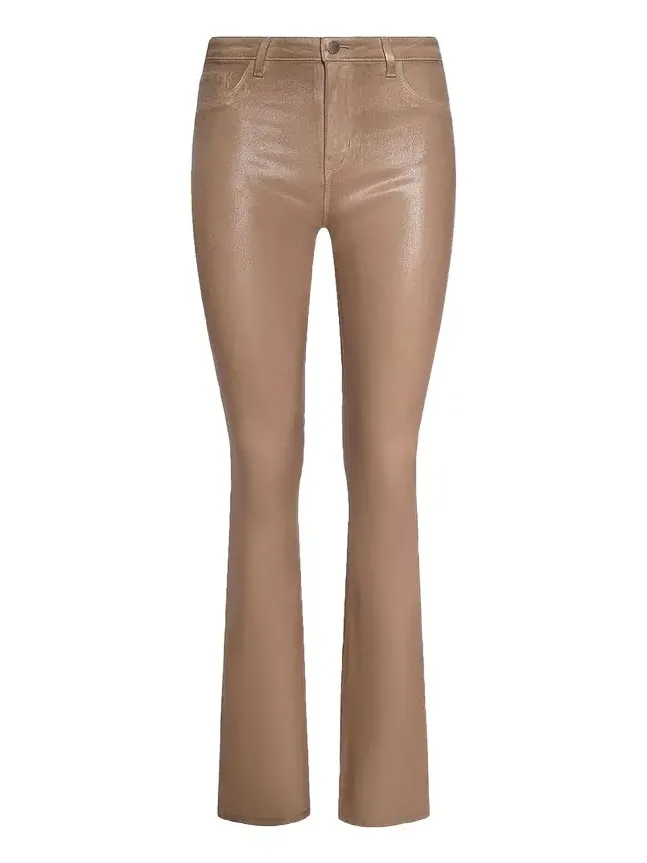 Marty Ultra High-Rise Coated Flare Jeans