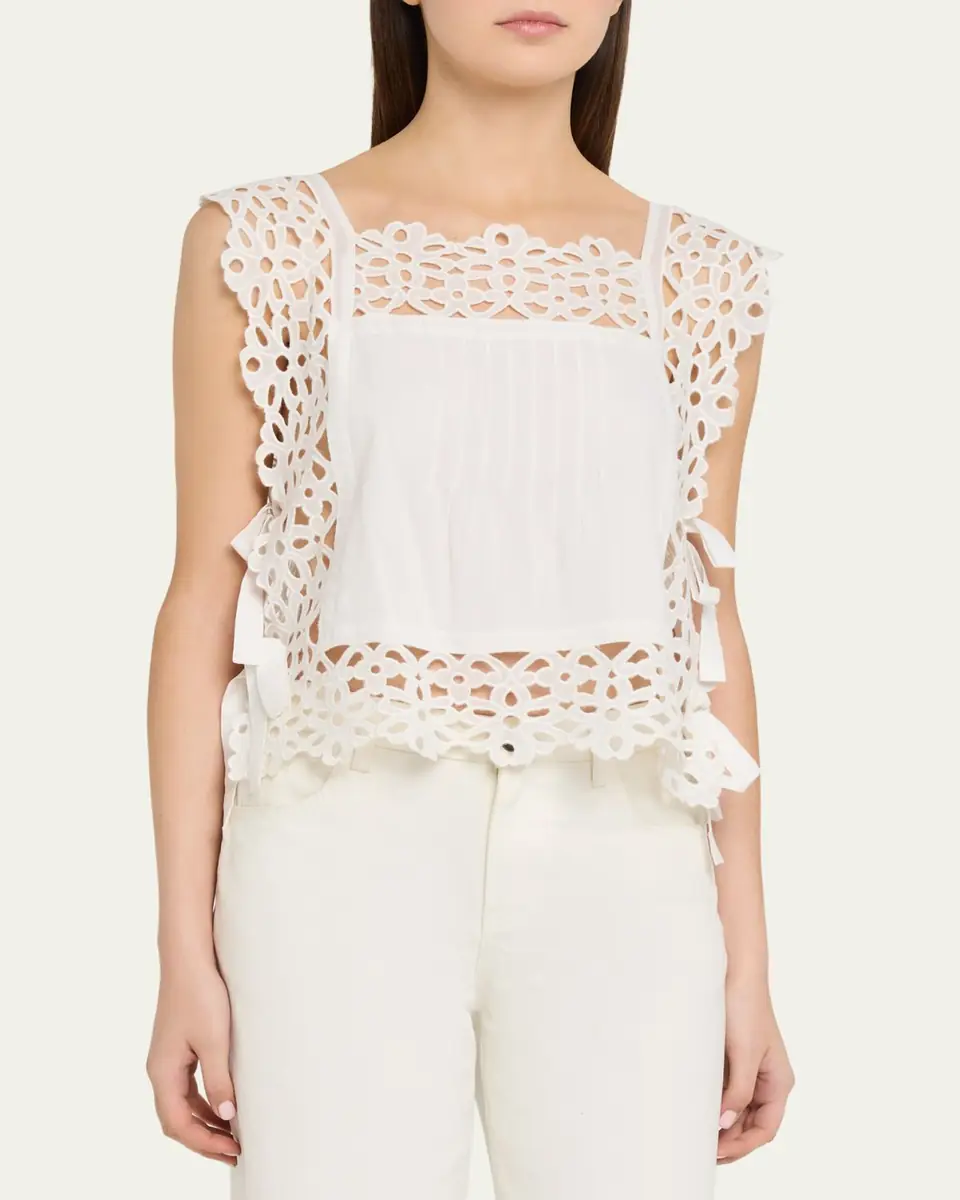 Sea Leila Eyelet Embroidered Blouse | Thumbnail 4 Sea Leila Eyelet Embroidered Blouse | Thumbnail 4