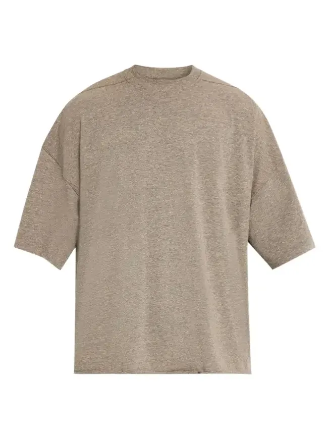 Men's Oversized Raw-Edge Crewneck T-Shirt Men's Oversized Raw-Edge Crewneck T-Shirt
