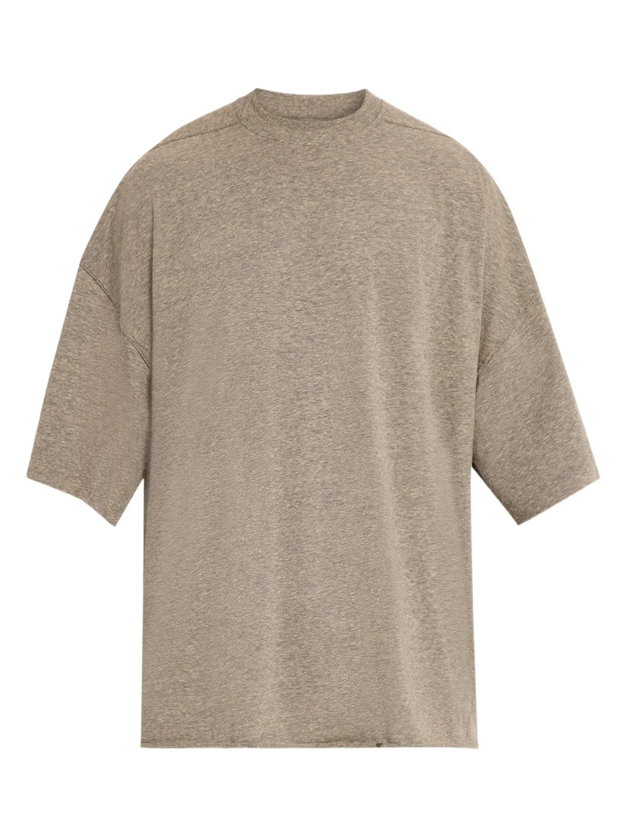 Men's Oversized Raw-Edge Crewneck T-Shirt
