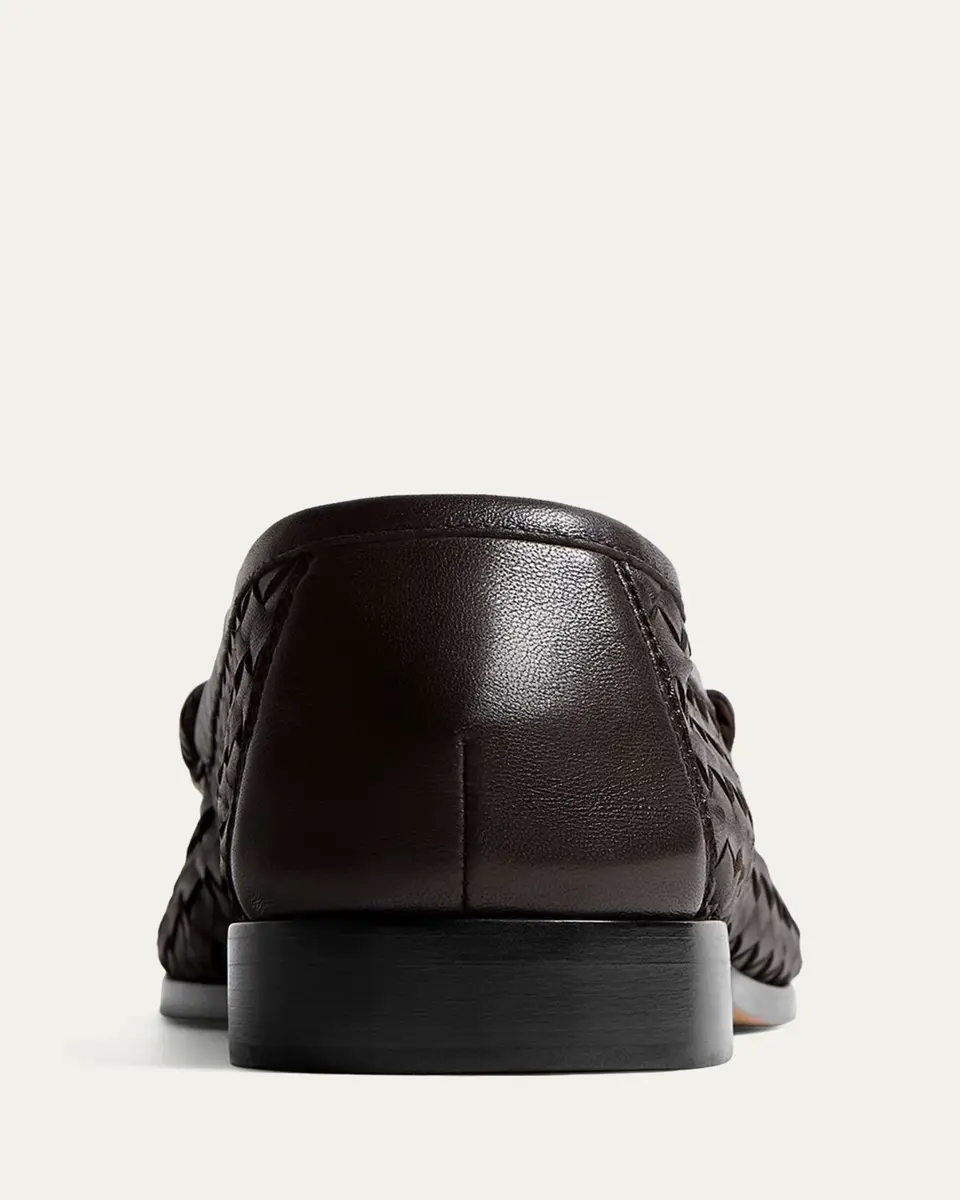 Bottega Veneta Men's Silenzio Intrecciato Napa Leather Loafers | Thumbnail 3 Bottega Veneta Men's Silenzio Intrecciato Napa Leather Loafers | Thumbnail 3