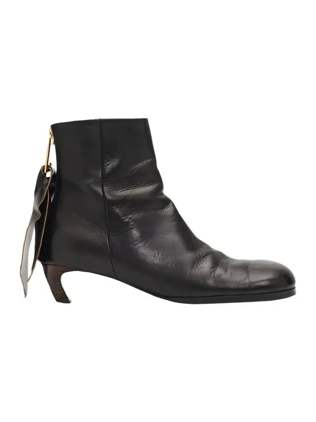 Puller Leather Ankle Booties Puller Leather Ankle Booties