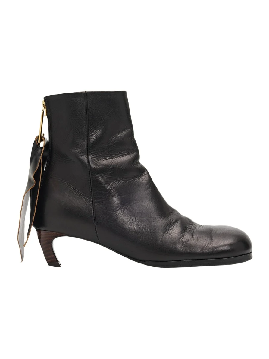 Puller Leather Ankle Booties