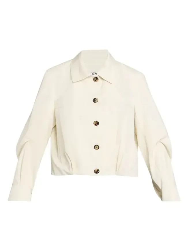 Single-Breasted Cotton Balloon Jacket