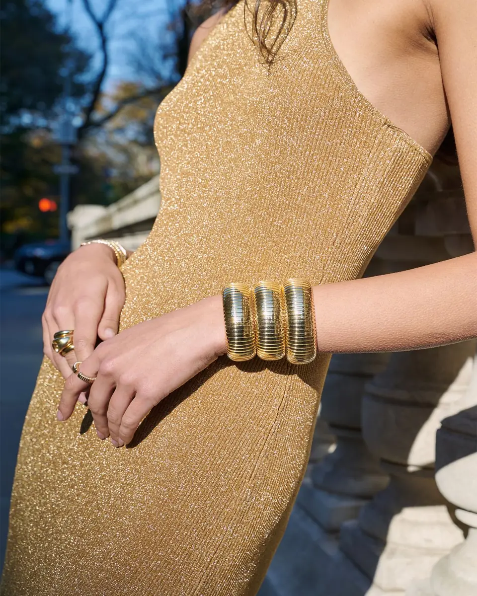 SIDNEY GARBER 18K Yellow Gold Domed Cuff Bracelet | Thumbnail 4 SIDNEY GARBER 18K Yellow Gold Domed Cuff Bracelet | Thumbnail 4