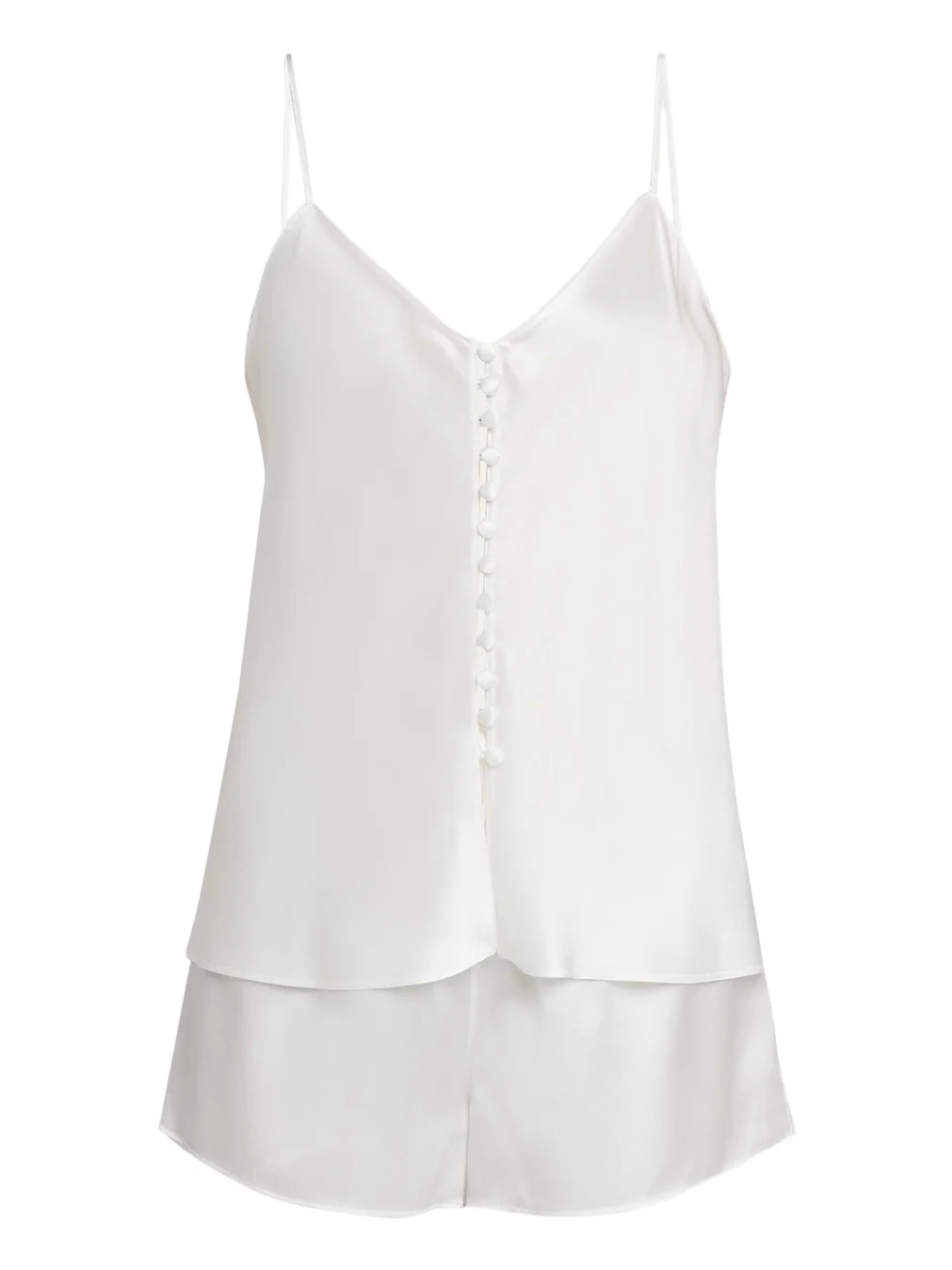 Etta Bias-Cut Silk Satin Camisole Pajama Set Etta Bias-Cut Silk Satin Camisole Pajama Set