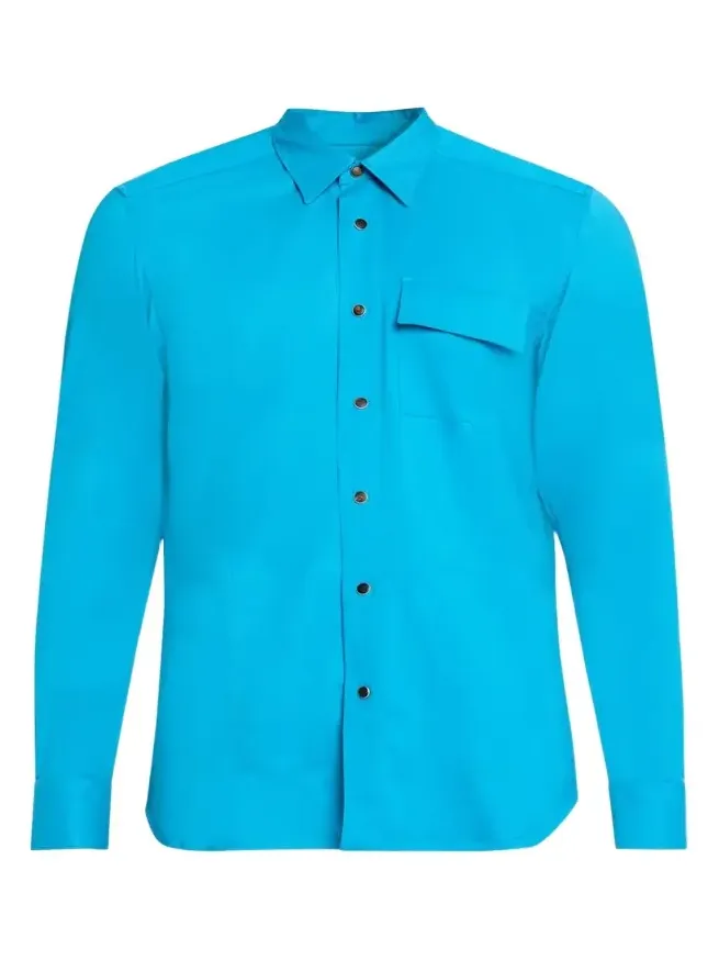 Kiton Men's Cashmere Pocket Button-Down Shirt